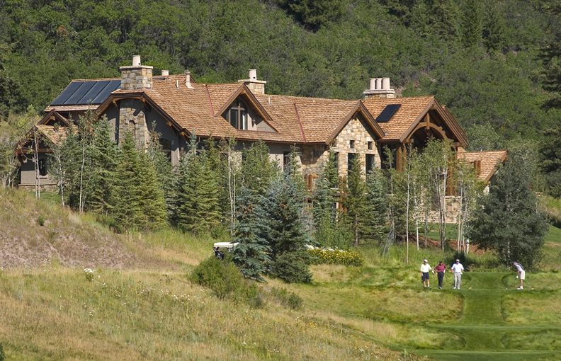 Lot 44 Maroon Creek Club Johannsson Architects Aspen Colorado view from golf course